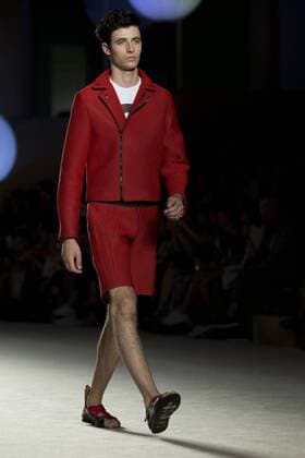 June 27, 2016 - Barcelona, Spain - A model presents a creation by Miquel Suay at the 080 Barcelona Fashion Week 2016 on June 27, 2016 in Barcelona, Spain. Barcelona Spain  - ZUMAn230