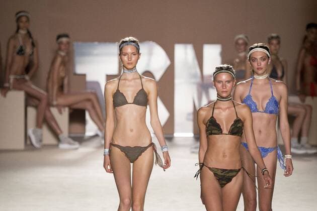 June 27, 2016 - Barcelona, Spain - A model presents a creation by TCN at the 080 Barcelona Fashion Week 2016 on June 27, 2016 in Barcelona, Spain. Barcelona Spain  - ZUMAn230