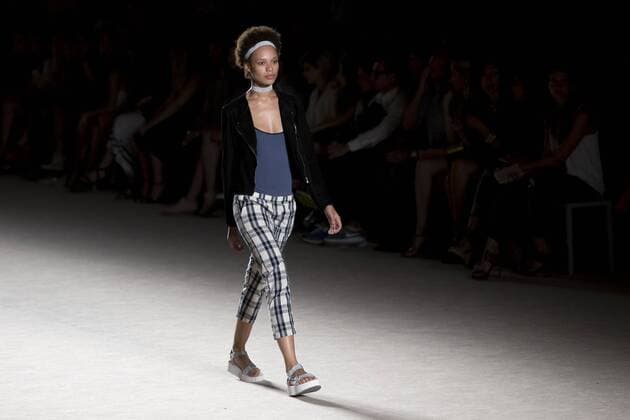 June 27, 2016 - Barcelona, Spain - A model presents a creation by TCN at the 080 Barcelona Fashion Week 2016 on June 27, 2016 in Barcelona, Spain. Barcelona Spain  - ZUMAn230