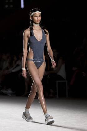 June 27, 2016 - Barcelona, Spain - A model presents a creation by TCN at the 080 Barcelona Fashion Week 2016 on June 27, 2016 in Barcelona, Spain. Barcelona Spain  - ZUMAn230