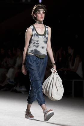 June 27, 2016 - Barcelona, Spain - A model presents a creation by TCN at the 080 Barcelona Fashion Week 2016 on June 27, 2016 in Barcelona, Spain. Barcelona Spain  - ZUMAn230