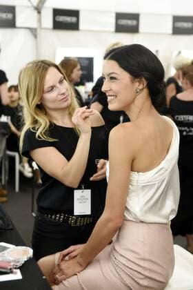 Rebecca Mir backstage bei der Rene Storck Fashion Show auf der Mercedes-Benz Fashion Week Berlin Spring Summer 2017. Berlin, 28.06.2016 Foto:xFredericx xFuturexImage