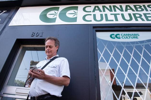 June 24, 2016 - Canada - Scenes at the re-opening of the Cannabis Culture pot shop. Prince of Pot Marc Emery owns the franchise. .Uploaded external by: Robinson, Michael Canada  - ZUMAt14_