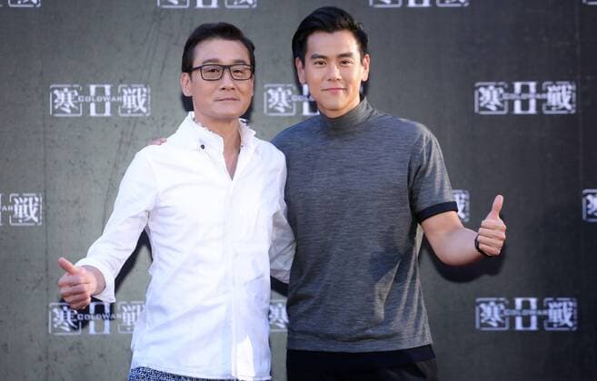 (160628) -- TAIPEI, June 28, 2016 () -- Actor Tony Leung Ka Fai (L) and Eddie Peng attend the premiere of the movie Cold War 2 in Taipei, southeast China s Taiwan, June 28, 2016. The movie is expected to hit the screen in Taiwan on July 8. () (mp) CHINA-TEIPEI-MOIVE-PREMIERE (CN) Xinhua 
