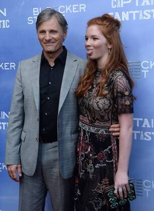 Captain Fantastic Premiere in Hollywood Cast members Viggo Mortensen (L) and Annalise Basso attend the premiere of the motion picture drama Captain Fantastic at the Harmony Gold Theatre in the Hollywood section of Los Angeles on June 26, 2016. Storyline: In the forests of the Pacific Northwest, a father devoted to raising his six kids with a rigorous physical and intellectual education is forced to leave his paradise and enter the world, challenging his idea of what it means to be a parent.  LAP2016062839 JIMxRUYMEN
