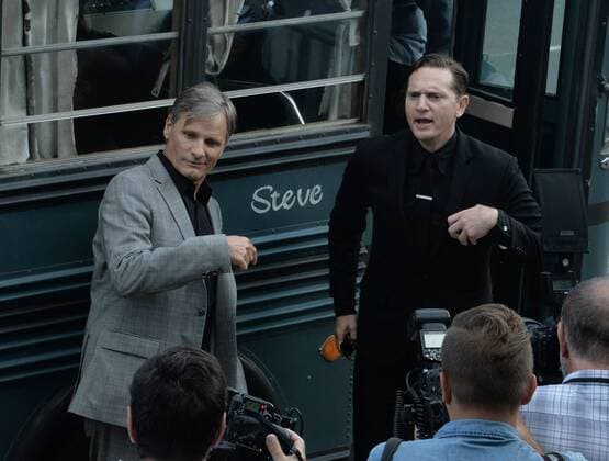 Captain Fantastic Premiere in Hollywood Cast member Viggo Mortensen and writer director Matt Ross attend the premiere of the motion picture drama Captain Fantastic at the Harmony Gold Theatre in the Hollywood section of Los Angeles on June 26, 2016. Storyline: In the forests of the Pacific Northwest, a father devoted to raising his six kids with a rigorous physical and intellectual education is forced to leave his paradise and enter the world, challenging his idea of what it means to be a parent.  LAP2016062847 JIMxRUYMEN