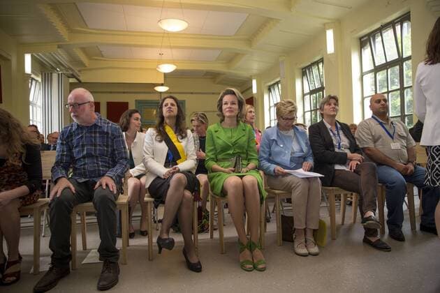 Königin Mathilde von Belgien bei Preisverleihung in Brüssel Queen Mathilde of Belgium pictured during the Federal Award ceremony for Poverty reduction , in Brussels, Wednesday 29 June 2016.  HATIMxKAGHAT 04880718