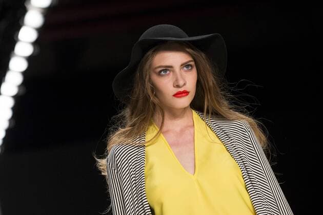 June 29, 2016 - Berlin, Germany - A model walks the runway at the Anja Gockel show during the Mercedes-Benz Fashion Week Berlin Spring Summer 2017 at Erika Hess Eisstadion in Berlin, Germany on June 29, 2016. Berlin Germany  - ZUMAn230