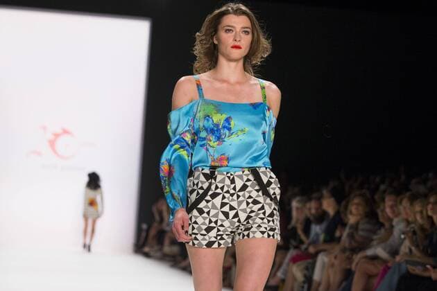 June 29, 2016 - Berlin, Germany - A model walks the runway at the Anja Gockel show during the Mercedes-Benz Fashion Week Berlin Spring Summer 2017 at Erika Hess Eisstadion in Berlin, Germany on June 29, 2016. Berlin Germany  - ZUMAn230