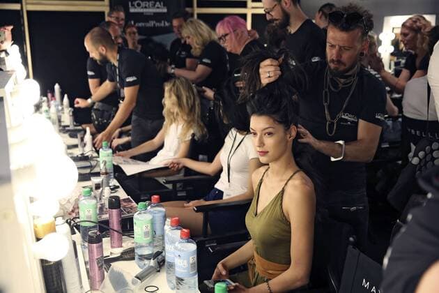 Rebecca Mir backstage bei der Minx by Eva Lutz Fashion Show auf der Mercedes-Benz Fashion Week Berlin Spring Summer 2017. Berlin, 29.06.2016 Foto:xS.xGabschx xFuturexImage