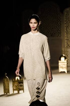 June 29, 2016 - Barcelona, Catalonia, Spain - A model walks the runway presenting the new Odalisques collection by fashion label Escorpion at the 080 Barcelona Fashion 2016 summer edition. Barcelona Spain - ZUMAo105