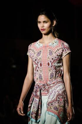 June 29, 2016 - Barcelona, Catalonia, Spain - A model walks the runway presenting the new Odalisques collection by fashion label Escorpion at the 080 Barcelona Fashion 2016 summer edition. Barcelona Spain - ZUMAo105