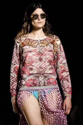 June 29, 2016 - Barcelona, Catalonia, Spain - A model walks the runway presenting the new Spring 2017 collection by fashion label Custo Barcelona at the 080 Barcelona Fashion 2016 summer edition. Barcelona Spain - ZUMAo105
