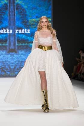 June 29, 2016 - Berlin, Germany - A model walks the runway at the Rebekka Ruetz show during the Mercedes-Benz Fashion Week Berlin Spring Summer 2017 at Erika Hess Eisstadion in Berlin, Germany on June 29, 2016. Berlin Germany  - ZUMAn230