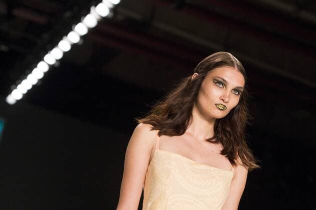 Berlin Fashion Week - Rebekka Ruetz Modenschau June 29, 2016 - Berlin, Germany - A model walks the runway at the Rebekka Ruetz show during the Mercedes-Benz Fashion Week Berlin Spring Summer 2017 at Erika Hess Eisstadion in Berlin, Germany on June 29, 2016. Berlin Germany  - ZUMAn230