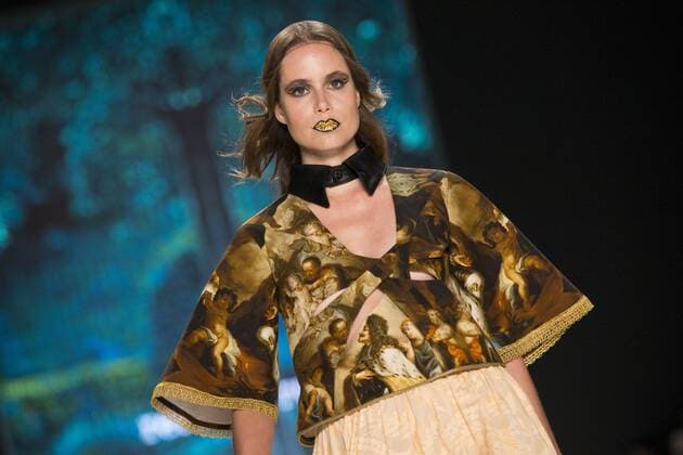 Berlin Fashion Week - Rebekka Ruetz Modenschau June 29, 2016 - Berlin, Germany - A model walks the runway at the Rebekka Ruetz show during the Mercedes-Benz Fashion Week Berlin Spring Summer 2017 at Erika Hess Eisstadion in Berlin, Germany on June 29, 2016. Berlin Germany  - ZUMAn230