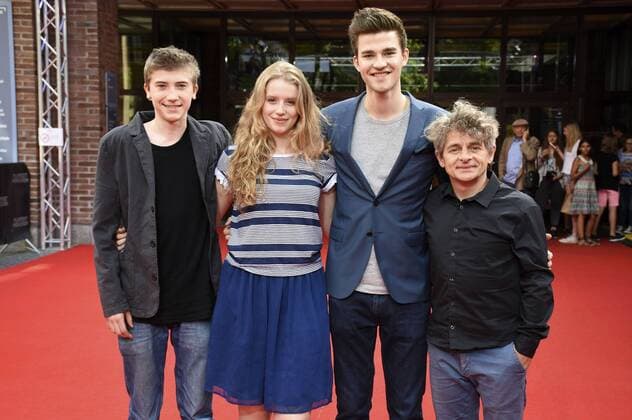 Florian Burgkart, Katharina Stark, Patrick Mölleken und Volker Zack Michalowski bei der Premiere von König Laurin mit der 16. Verleihung des Kinder-Medien-Preises Der Weisse Elefant auf dem 34. Filmfest München 2016 im Festivalzentrum Gasteig. München, 29.06.2016 Foto:xP.xSchönbergerx xFuturexImage