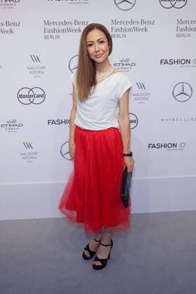 Anastasia Zampounidis - Ankunft zur Minx by Eva Lutz Fashion-Show im Rahmen der Mercedes-Benz Fashion Week Berlin Spring Summer 2017 im Erika-Hess-Eisstadion in Berlin am 29.06.2016. Mercedes-Benz Fashion Week Berlin Spring Summer 2017