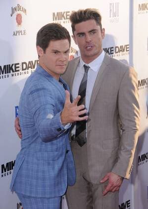 June 29, 2016 - Hollywood, CA, United States - 29 June 2016 - Hollywood. Adam Devine, Zac Efron. Arrivals for the Premiere Of 20th Century Fox s Mike And Dave Need Wedding Dates held at Cinerama Dome at ArcLight Hollywood. Photo Credit: Hollywood United States - ZUMAa123