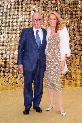 . 29 06 2016. London, United Kingdom. Rupert Murdoch and Jerry Hall attend the Absolutely Fabulous: The Movie - World Film Premier.  xChrisxJosephx xi-Imagesx IIM-13009-0047