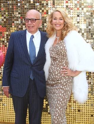 Absolutely Fabulous: The Movie Premiere London.UK. Rupert Murdoch and Jerry Hall at the Absolutely Fabulous: The Movie, World Premiere at the Odeon Leicester Square. 29th June 2016. LMK73-60777-300616. 
