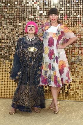 Absolutely Fabulous: The Movie Premiere London.UK. Zandra Rhodes and Grace Woodward at the Absolutely Fabulous: The Movie, World Premiere at the Odeon Leicester Square. 29th June 2016. LMK73-60777-300616. 