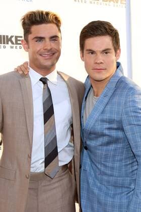 LOS ANGELES - JUN 29: Zac Efron, Adam DeVine at the Mike And Dave Need Wedding Dates Premiere at the Cinerama Dome at ArcLight Hollywood on June 29, 2016 in Los Angeles, CA  KathyxHutchins