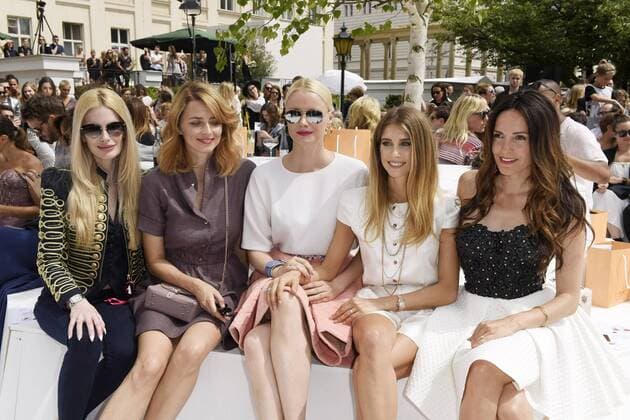 Mirja du Mont, Eva Padberg, Franziska Knuppe, Cathy Hummels und Johanna Klum bei der Marina Hoermanseder Fashion Show auf der Mercedes-Benz Fashion Week Berlin Spring Summer 2017. Berlin, 30.06.2016 Foto:xFredericx xFuturexImage