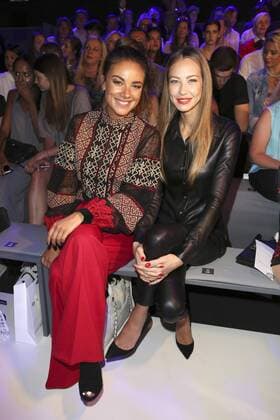 Janina Uhse und Alessandra Meyer-Wölden bei der Dimitri Fashion Show auf der Mercedes-Benz Fashion Week Berlin Spring Summer 2017. Berlin, 30.06.2016 Foto:xS.xGabschx xFuturexImage