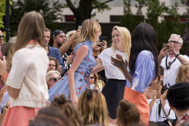 June 30, 2016 - Berlin, Germany - Fashion Designer Marina Hoermanseder and models aknowledge the applause of the guests at the Marina Hoermanseder show during the Mercedes-Benz Fashion Week Berlin Spring Summer 2017 at Kronprinzenpalais in Berlin, Germany on June 30, 2016. Berlin Germany  - ZUMAn230