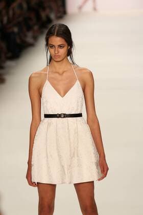 Germany: Dimitri collection at the Mercedes-Benz Fashion Week Model wears the collection of Dimitri during the catwalk in the Erika Hess Ice Stadium in Berlin-Wedding. Numerous labels are taking part in the German fashion week for the 2017 spring summer season.  SimonexKuhlmey