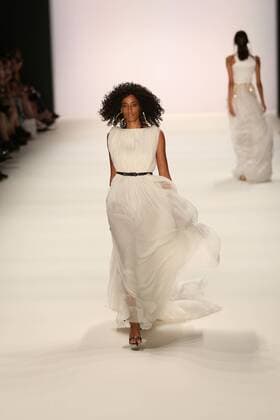 Germany: Dimitri collection at the Mercedes-Benz Fashion Week Model wears the collection of Dimitri during the catwalk in the Erika Hess Ice Stadium in Berlin-Wedding. Numerous labels are taking part in the German fashion week for the 2017 spring summer season.  SimonexKuhlmey