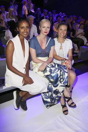 Sara Nuru, Franziska Knuppe und Victoria Swarovski bei der Designer For Tomorrow By Fashion ID Show auf der Mercedes-Benz Fashion Week Berlin Spring Summer 2017. Berlin, 30.06.2016 Foto:xS.xGabschx xFuturexImage