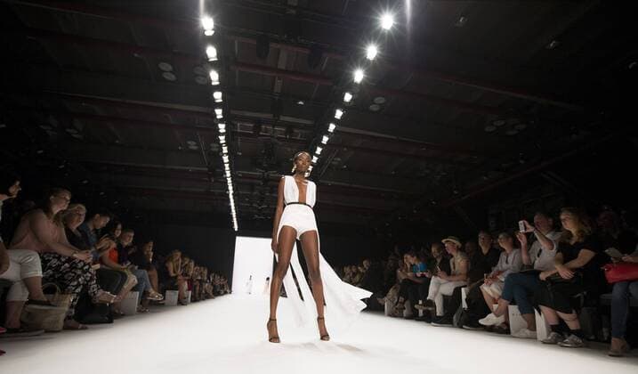 June 30, 2016 - Berlin, Germany - A model walks the runway at the Dimitri show during the Mercedes-Benz Fashion Week Berlin Spring Summer 2017 at Erika Hess Eisstadion in Berlin, Germany on June 30, 2016. Berlin Germany  - ZUMAn230