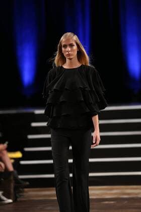 Berlin: Marcel Ostertag at the Mercedes-Benz Fashion Week The 19th time, the Mercedes-Benz Fashion Week Berlin. Numerous labels are taking part in the German fashion week for the 2017 spring summer season. The photo shows Models with the collection of Marcel Ostertag on the catwalk in the Admiralspalast in Berlin-Mitte.  SimonexKuhlmey