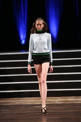 Berlin: Marcel Ostertag at the Mercedes-Benz Fashion Week The 19th time, the Mercedes-Benz Fashion Week Berlin. Numerous labels are taking part in the German fashion week for the 2017 spring summer season. The photo shows Models with the collection of Marcel Ostertag on the catwalk in the Admiralspalast in Berlin-Mitte.  SimonexKuhlmey