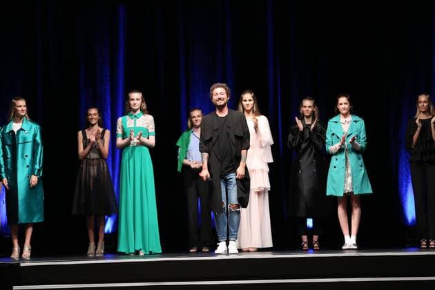 Berlin: Marcel Ostertag at the Mercedes-Benz Fashion Week The 19th time, the Mercedes-Benz Fashion Week Berlin. Numerous labels are taking part in the German fashion week for the 2017 spring summer season. The photo shows Models with the collection of Marcel Ostertag on the catwalk in the Admiralspalast in Berlin-Mitte.  SimonexKuhlmey