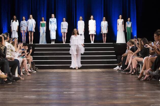 June 30, 2016 - Berlin, Germany - A model walks the runway at the Marcel Ostertag show during the Mercedes-Benz Fashion Week Berlin Spring Summer 2017 at Admiralspalast in Berlin, Germany on June 30, 2016. Berlin Germany  - ZUMAn230