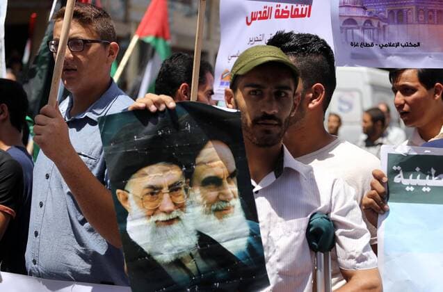 Gaza City, Gaza Strip, Palestinian Territory - Palestinians take part in a rally marking al-Quds (Jerusalem) Day following Friday prayer in Gaza city on July 1, 2016 Gaza City Palestinian Territory - ZUMAap3_