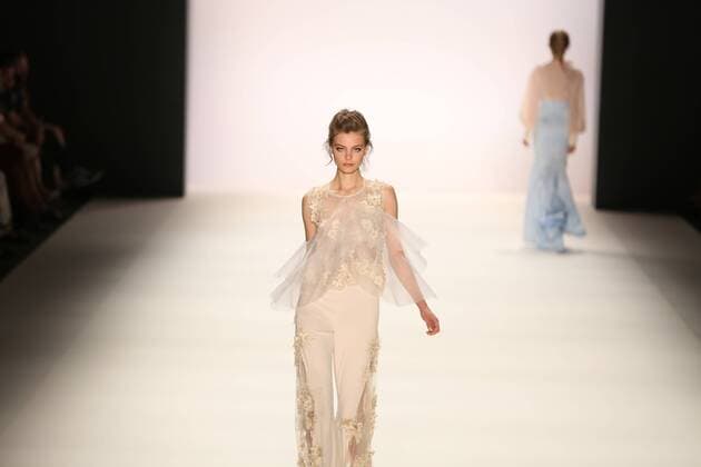 Lana Mueller at the Mercedes-Benz Fashion Week The Mercedes-Benz Fashion Week Berlin. Numerous labels are taking part in the German fashion week for the 2017 spring summer season. The photo shows Models with the collection of Lana Mueller on the catwalk in the Erika Hess Ice Stadium in Berlin-Weding.  SimonexKuhlmey