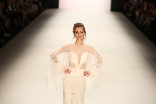 Lana Mueller at the Mercedes-Benz Fashion Week The Mercedes-Benz Fashion Week Berlin. Numerous labels are taking part in the German fashion week for the 2017 spring summer season. The photo shows Models with the collection of Lana Mueller on the catwalk in the Erika Hess Ice Stadium in Berlin-Weding.  SimonexKuhlmey