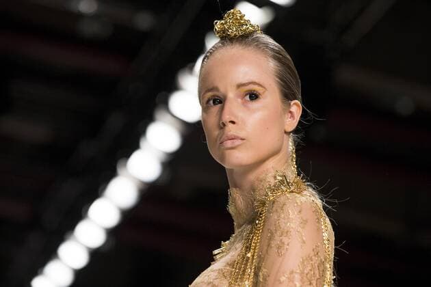 July 1, 2016 - Berlin, Germany - A model walks the runway at the Irene Luft show during the Mercedes-Benz Fashion Week Berlin Spring Summer 2017 at Erika Hess Eisstadion in Berlin, Germany on July 1st, 2016. Berlin Germany  - ZUMAn230