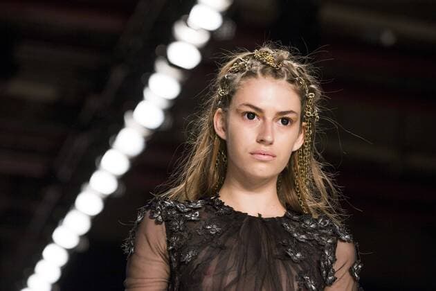 July 1, 2016 - Berlin, Germany - A model walks the runway at the Irene Luft show during the Mercedes-Benz Fashion Week Berlin Spring Summer 2017 at Erika Hess Eisstadion in Berlin, Germany on July 1st, 2016. Berlin Germany  - ZUMAn230