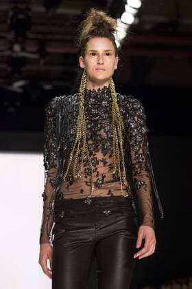 July 1, 2016 - Berlin, Germany - A model walks the runway at the Irene Luft show during the Mercedes-Benz Fashion Week Berlin Spring Summer 2017 at Erika Hess Eisstadion in Berlin, Germany on July 1st, 2016. Berlin Germany  - ZUMAn230