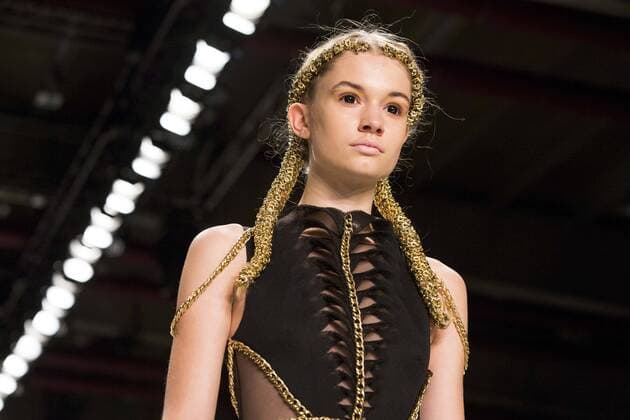 July 1, 2016 - Berlin, Germany - A model walks the runway at the Irene Luft show during the Mercedes-Benz Fashion Week Berlin Spring Summer 2017 at Erika Hess Eisstadion in Berlin, Germany on July 1st, 2016. Berlin Germany  - ZUMAn230