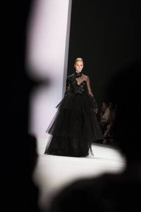 July 1, 2016 - Berlin, Germany - A model walks the runway at the Irene Luft show during the Mercedes-Benz Fashion Week Berlin Spring Summer 2017 at Erika Hess Eisstadion in Berlin, Germany on July 1st, 2016. Berlin Germany  - ZUMAn230