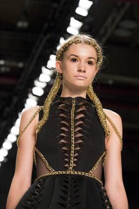 July 1, 2016 - Berlin, Germany - A model walks the runway at the Irene Luft show during the Mercedes-Benz Fashion Week Berlin Spring Summer 2017 at Erika Hess Eisstadion in Berlin, Germany on July 1st, 2016. Berlin Germany  - ZUMAn230