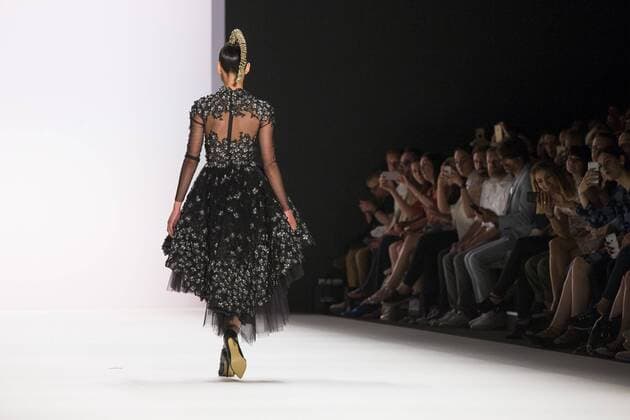 July 1, 2016 - Berlin, Germany - A model walks the runway at the Irene Luft show during the Mercedes-Benz Fashion Week Berlin Spring Summer 2017 at Erika Hess Eisstadion in Berlin, Germany on July 1st, 2016. Berlin Germany  - ZUMAn230