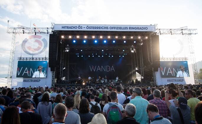 SPIELBERG,AUSTRIA,01.JUL.16 - MOTORSPORTS, FORMULA 1 - Grand Prix of Austria, Red Bull Ring, free practice, side event. Image shows the music group Wanda. 