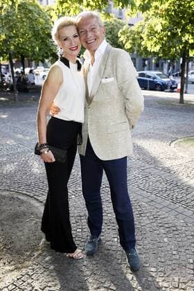 Jo Groebel mit Gattin Grit Weiss bei der Michalsky StyleNite Perspektive auf der Mercedes-Benz Fashion Week Berlin Spring Summer 2017. Berlin, 01.07.2016 Foto:xS.xGabschx xFuturexImage